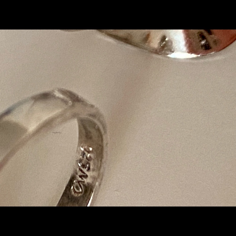 925 Silver ring and 925 silver earrings - Picture 3 of 7